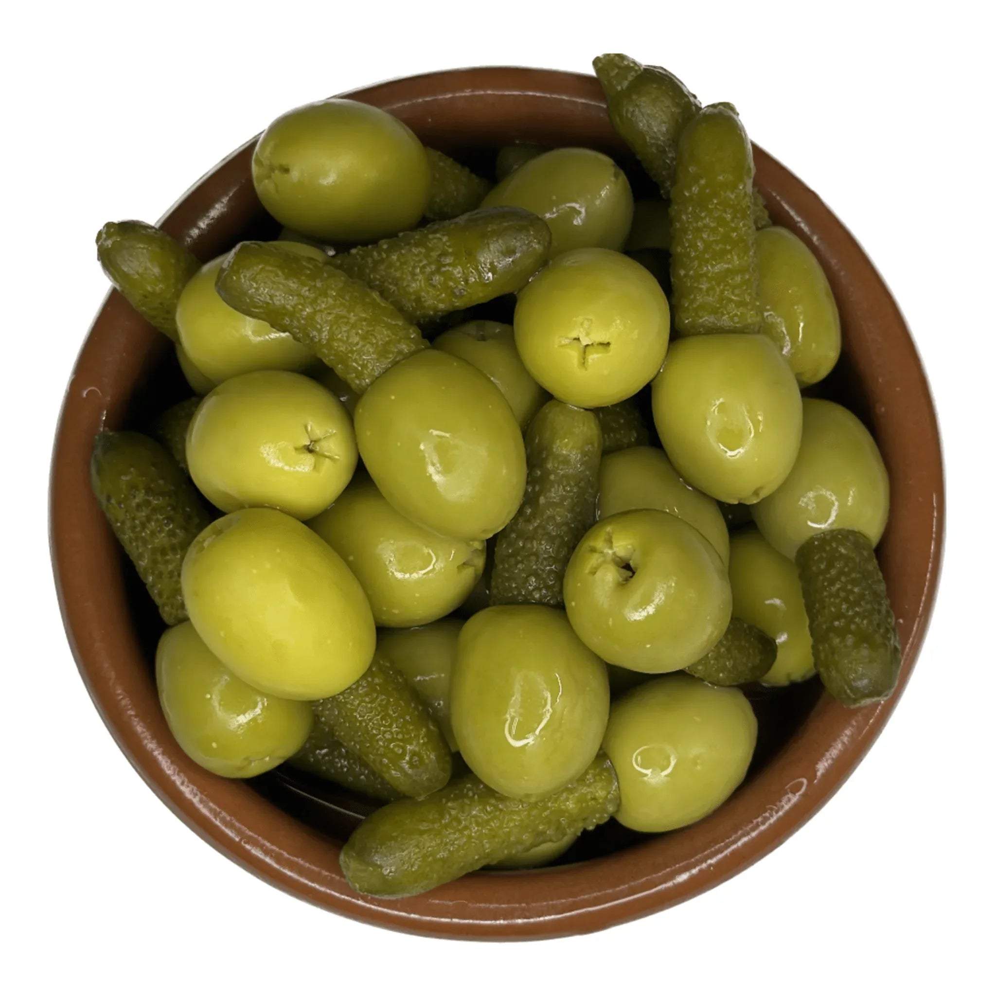 Olives Vertes farcies au cornichon - Nature Conexión